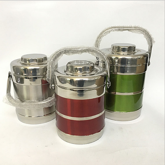 Cà Men giữ nhiệt 3 ngăn công nghệ Hàn Quốc 1.4L-camen 3 ngăn giữ nhiệt inox -Camen giu nhiet 3 ngan Cap long Hộp đựng cơm bằng Inox Khay dung com van phong Cà mên đựng cơm Cặp lồng cơm văn phòng