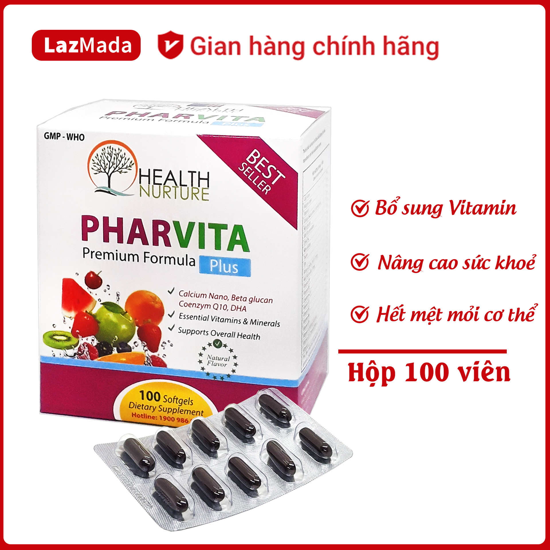 Viên uống vitamin tổng hợp PHARVITA