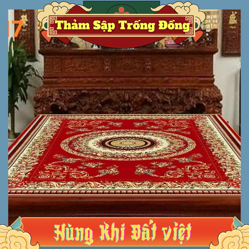 Thảm trải sập, chiếu ngựa ,mẫu trống đồng, thảm trải sàn bali 5D