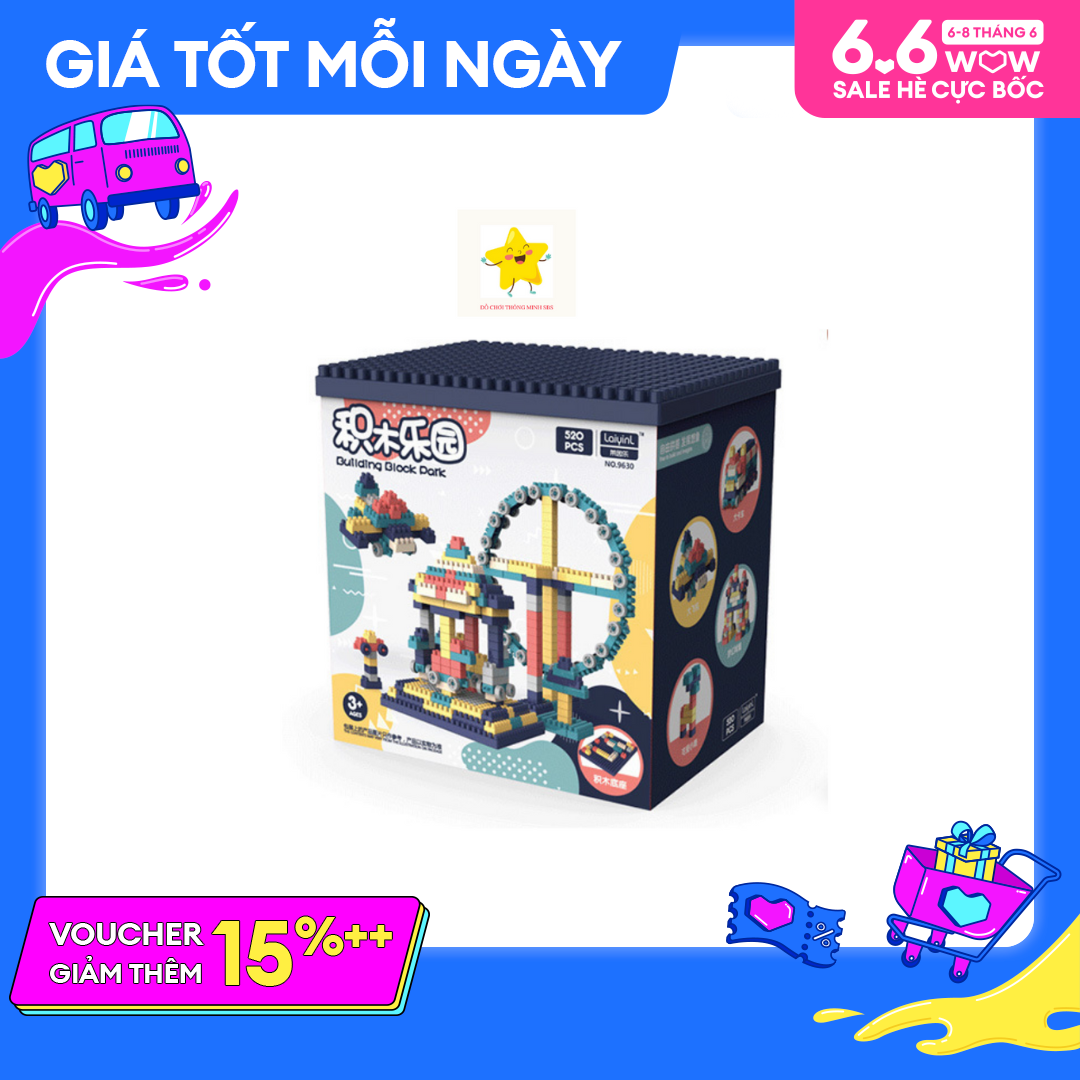 Bộ đồ chơi xếp hình loại to 520 chi tiết cho bé lắp ráp, sáng tạo phát triển trí tuệ - Building Block 520 chi tiết