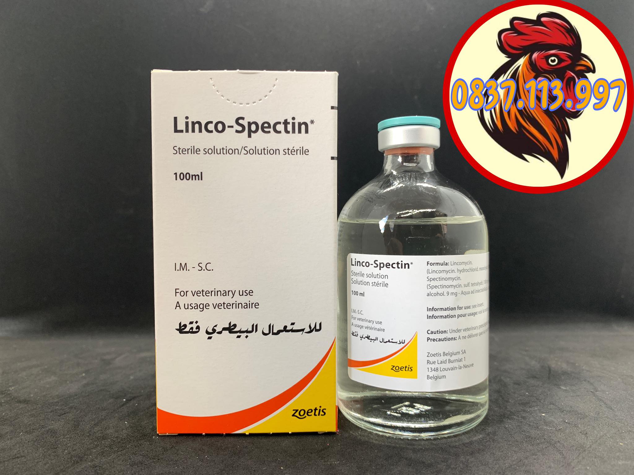 LINCO-SPECTIN BỈ LỌ 100ML - ĐIỀU TR.I CÁC BỆNH HÔ HẤP TRÊN GÀ ĐÁ