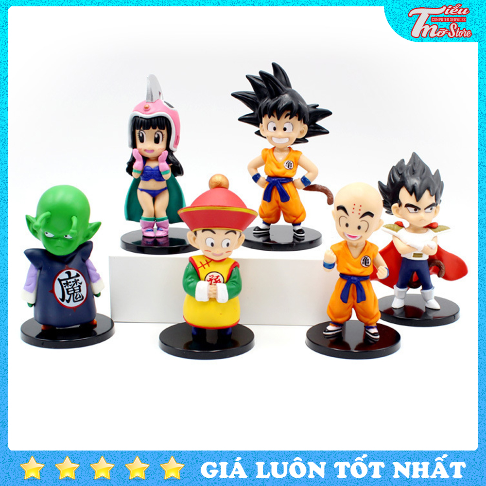 Mô hình 6 nhân vật 7 viên ngọc rồng Songoku - Dragon Ball Songoku Son Goku chibi