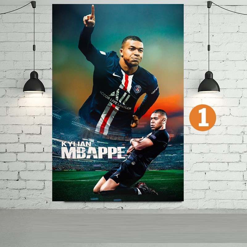 【nóng】 Decal dán tường cầu thủ Mbappe