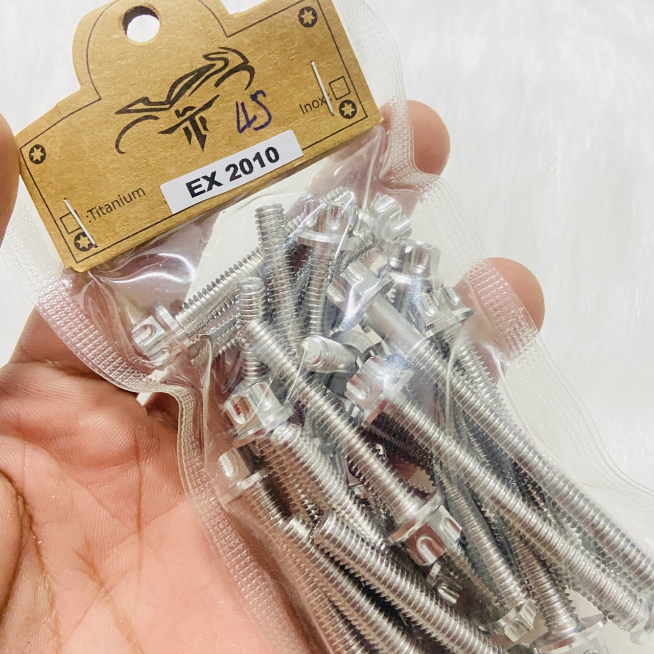 Bộ ốc lốc máy salaya trụ thái chất liệu inox 304 lắp ex mẫu nhỏ 4 số