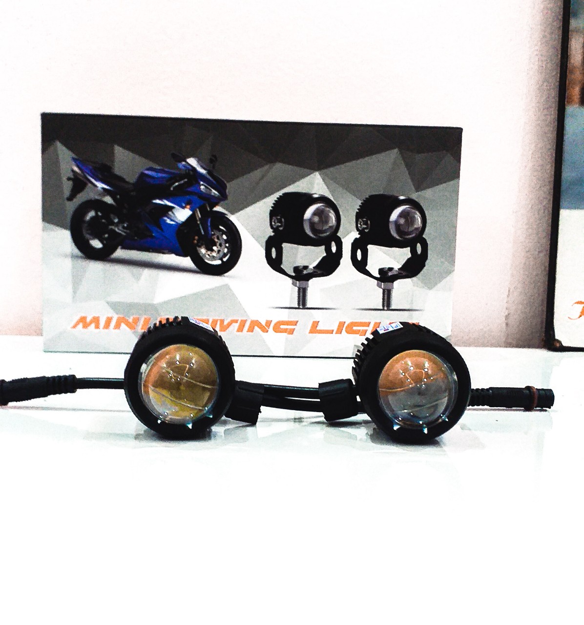 Đèn trợ sáng bi cầu mini fullbox 2 bóng