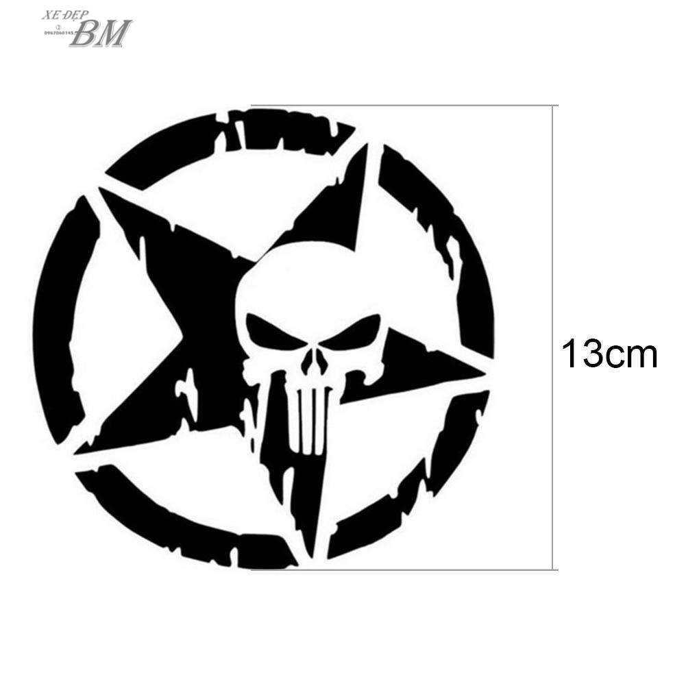 Hình Dán Ngôi Sao 5 Cánh Trang Trí Xe