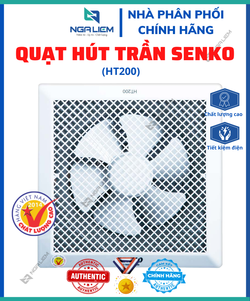 Quạt Hút Trần Thông Gió Senko (HT200) [Hàng Chính Hãng]