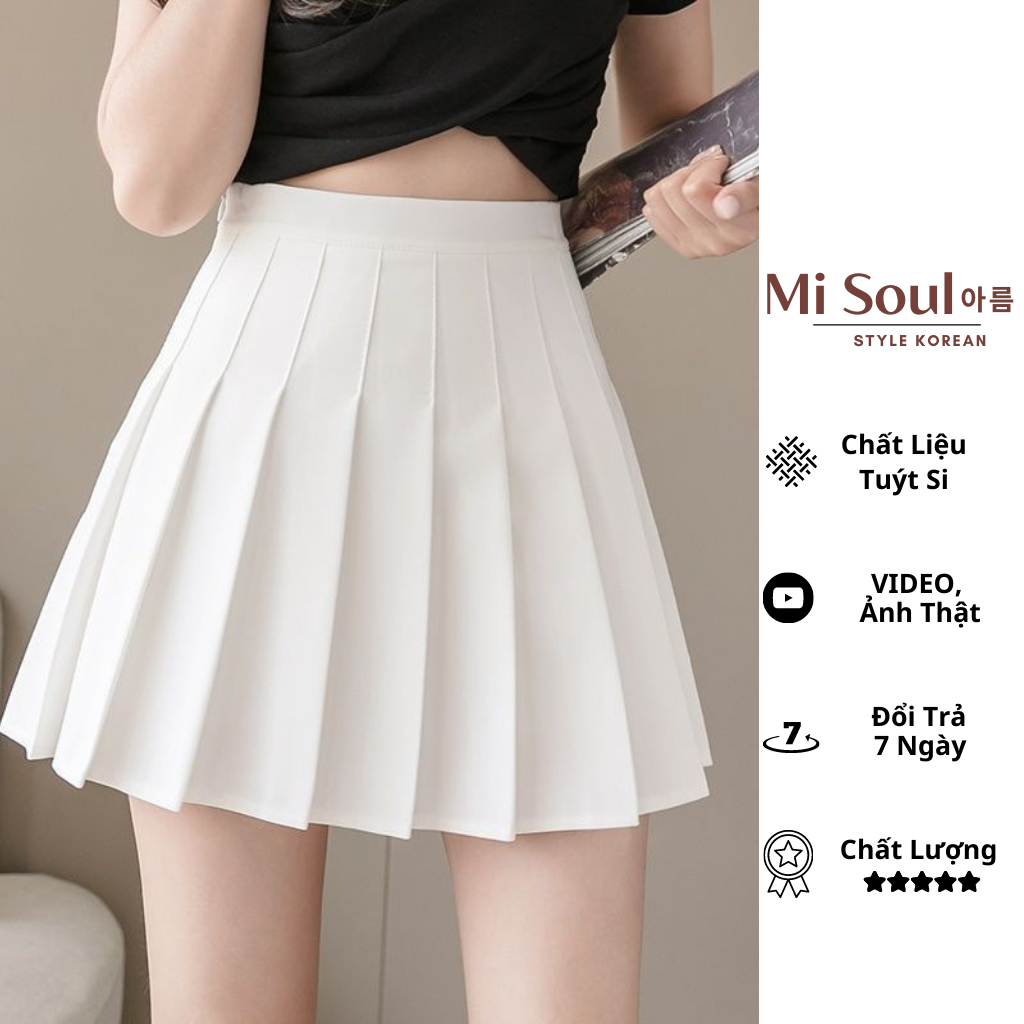 Chân váy xếp ly, tennis lưng cao, chân váy xếp ly tennis dáng xòe phong cách Ulzzang 119