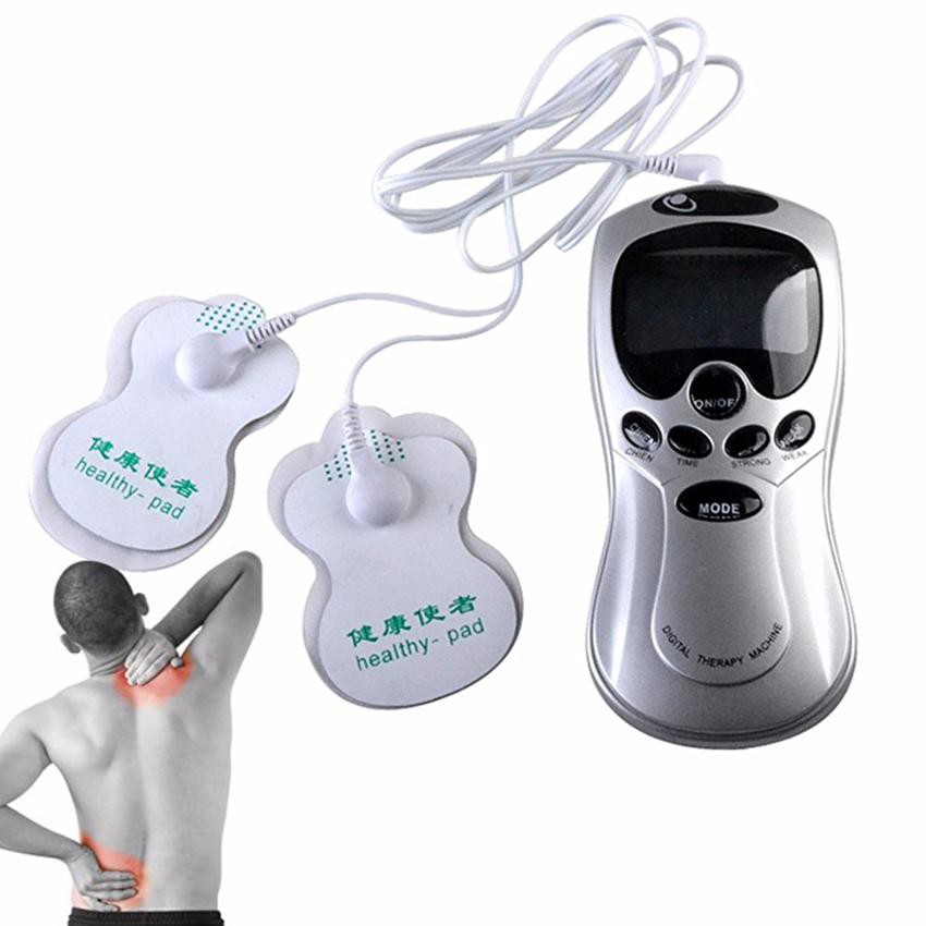 Máy mát-xa xung điện trị liệu 4 miếng dán - Máy mát xa cầm tay - May massage cam tay - Máy massage đa chức năng, trị liệu 4 miếng dán