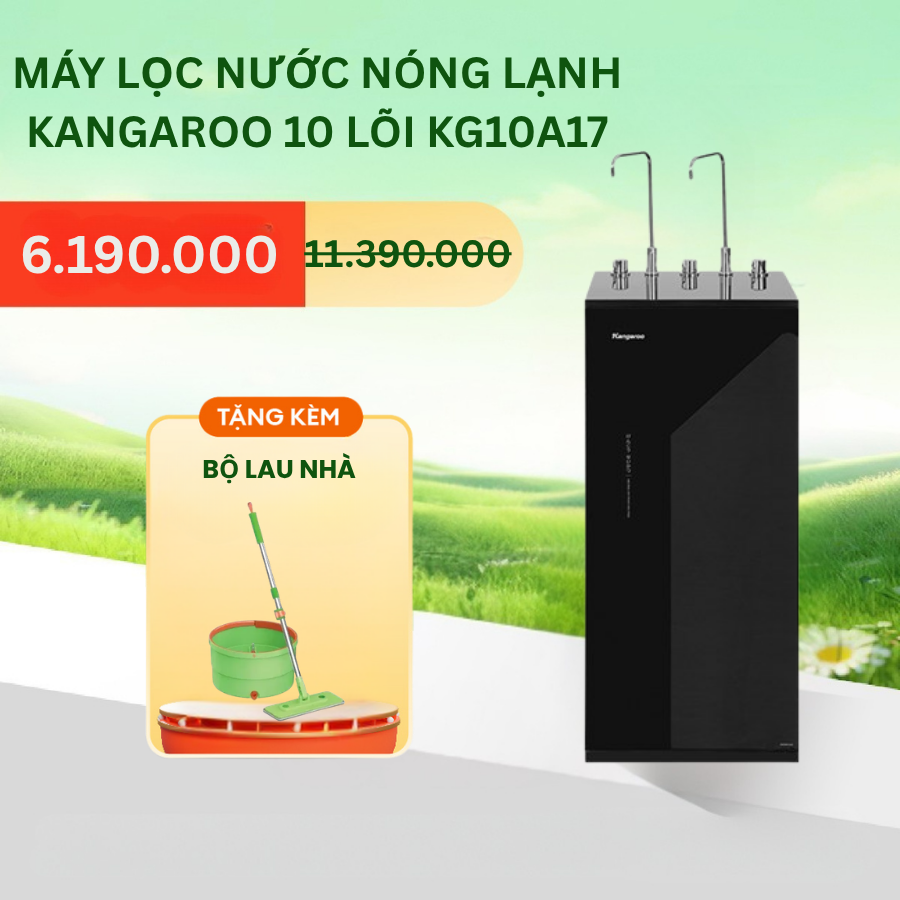 [LẮP ĐẶT MIỄN PHÍ] Máy lọc nước nóng lạnh Kangaroo KG10A17 - Hydrogen 10 Lõi Lọc