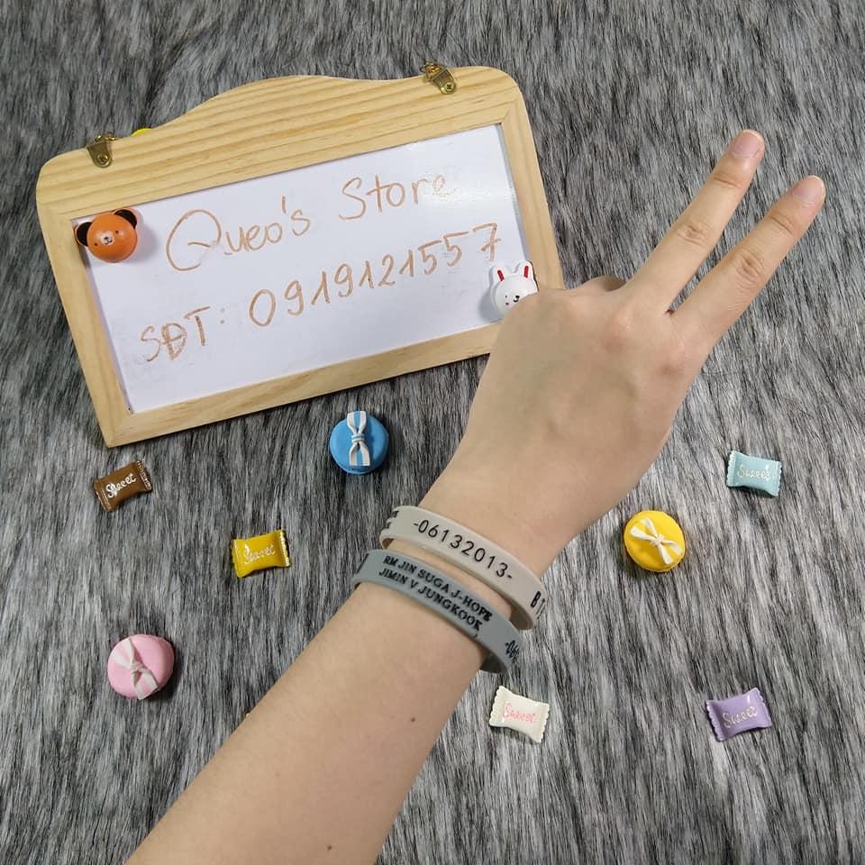 [HCM]Vòng cao su BTS in dập nổi cực xinh