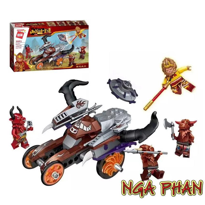 Tôn Ngộ Không Đại Phá Ngưu Xa Trận 122 Chi Tiết Lego Enlighten Qman Đồ Chơi Xếp Hình Lắp Ráp