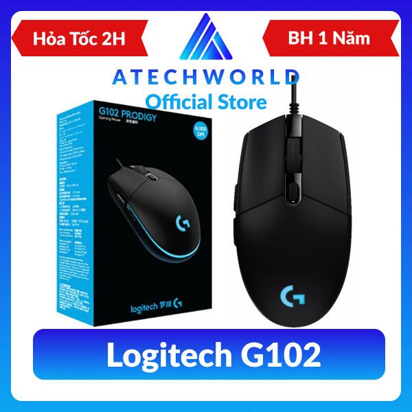 Chuột Gaming Logitech G102 Led Đổi Màu Độ Nhạy Cao Cho Game Thủ BH 1 Năm