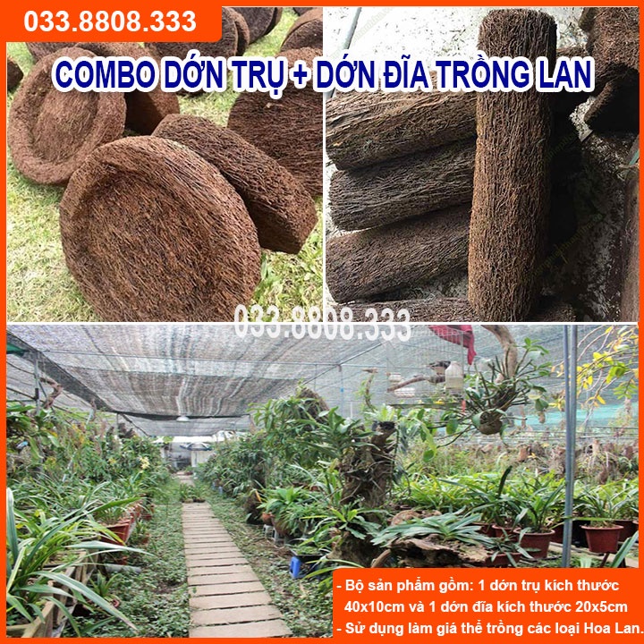 Combo dớn trụ & dớn tròn ghép lan - giá thể trồng lan