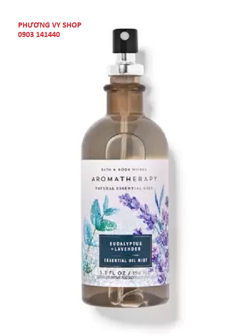 Xịt thơm tinh dầu thư giãn bbw eucalyptus + lavender