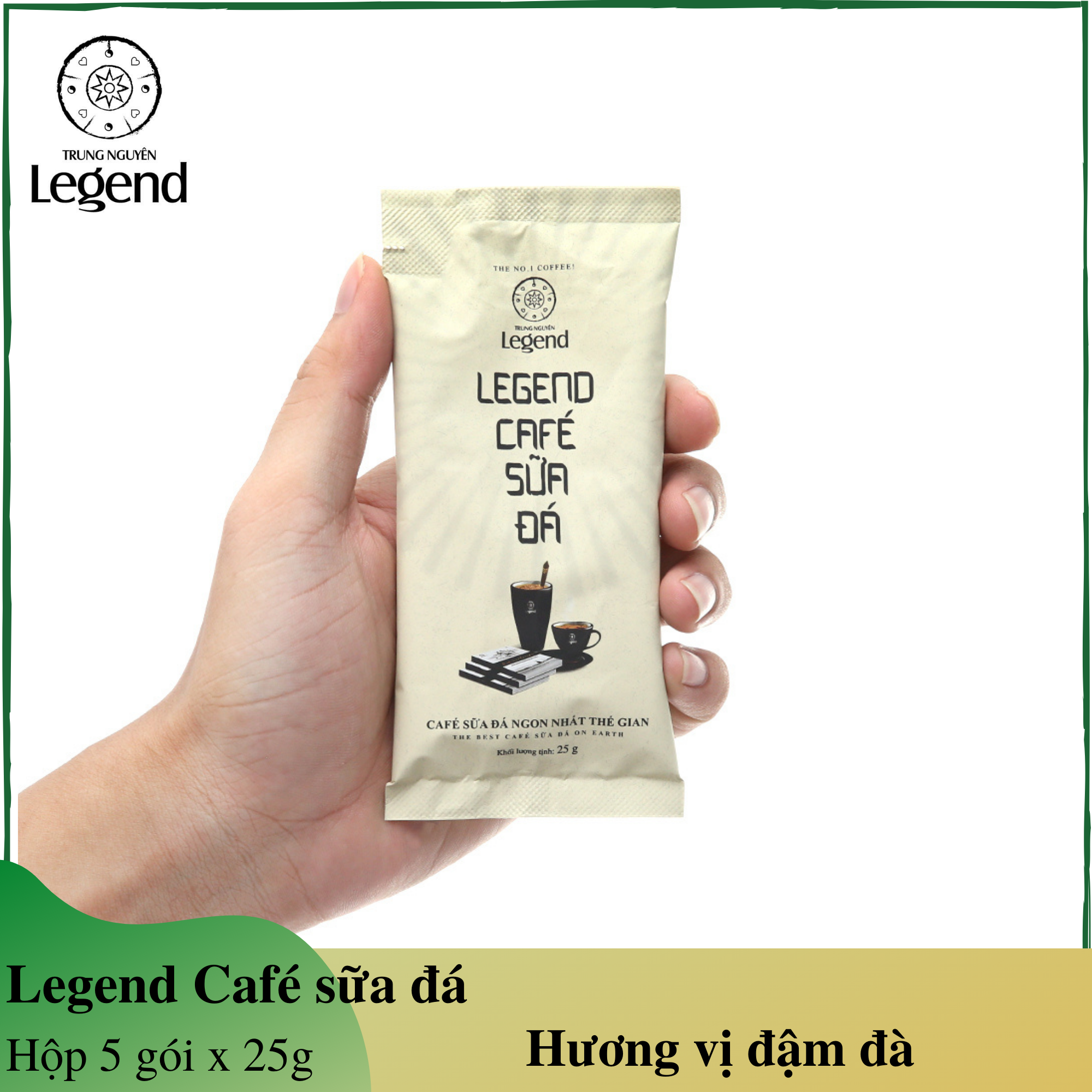 Legend Café Sữa Đá Trung Nguyên - Hộp 5 Gói - Cà phê hòa tan