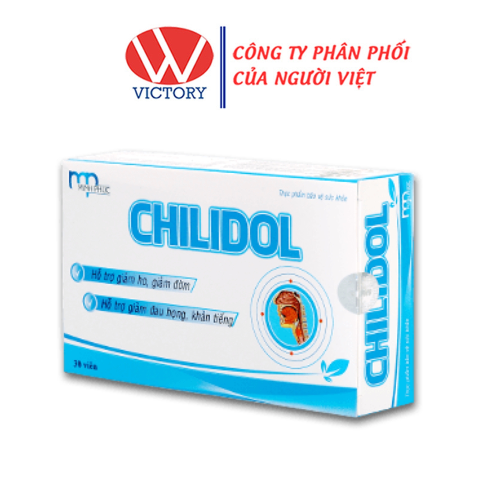 Chilidol - Viên uống giảm ho khan, ho đờm, mất tiếng - 30 viên - VIC Pharmacy