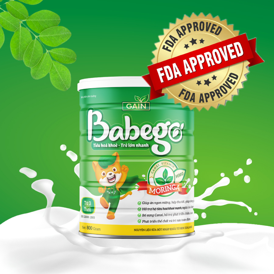 Sữa chùm ngây babego 800 gram cho bé trên 3 tuổi