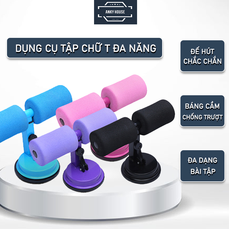 Dụng cụ tập bụng gập bụng đa năng chữ t - hỗ trợ các bài cơ bụng tập gym tại nhà giảm mỡ bụng