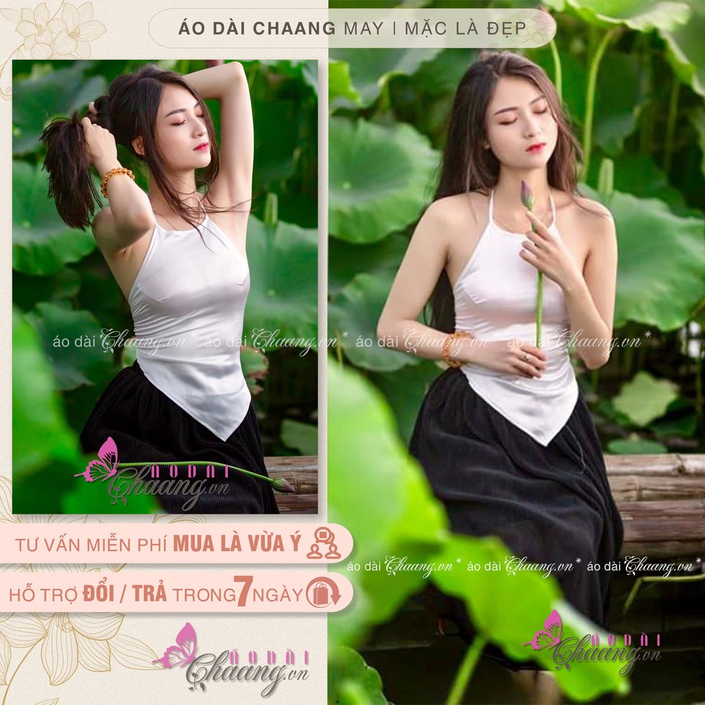 Áo yếm các màu ⚡chaang⚡ kiểu áo ngắn có thể kết hợp với váy đụp yếm chụp sen