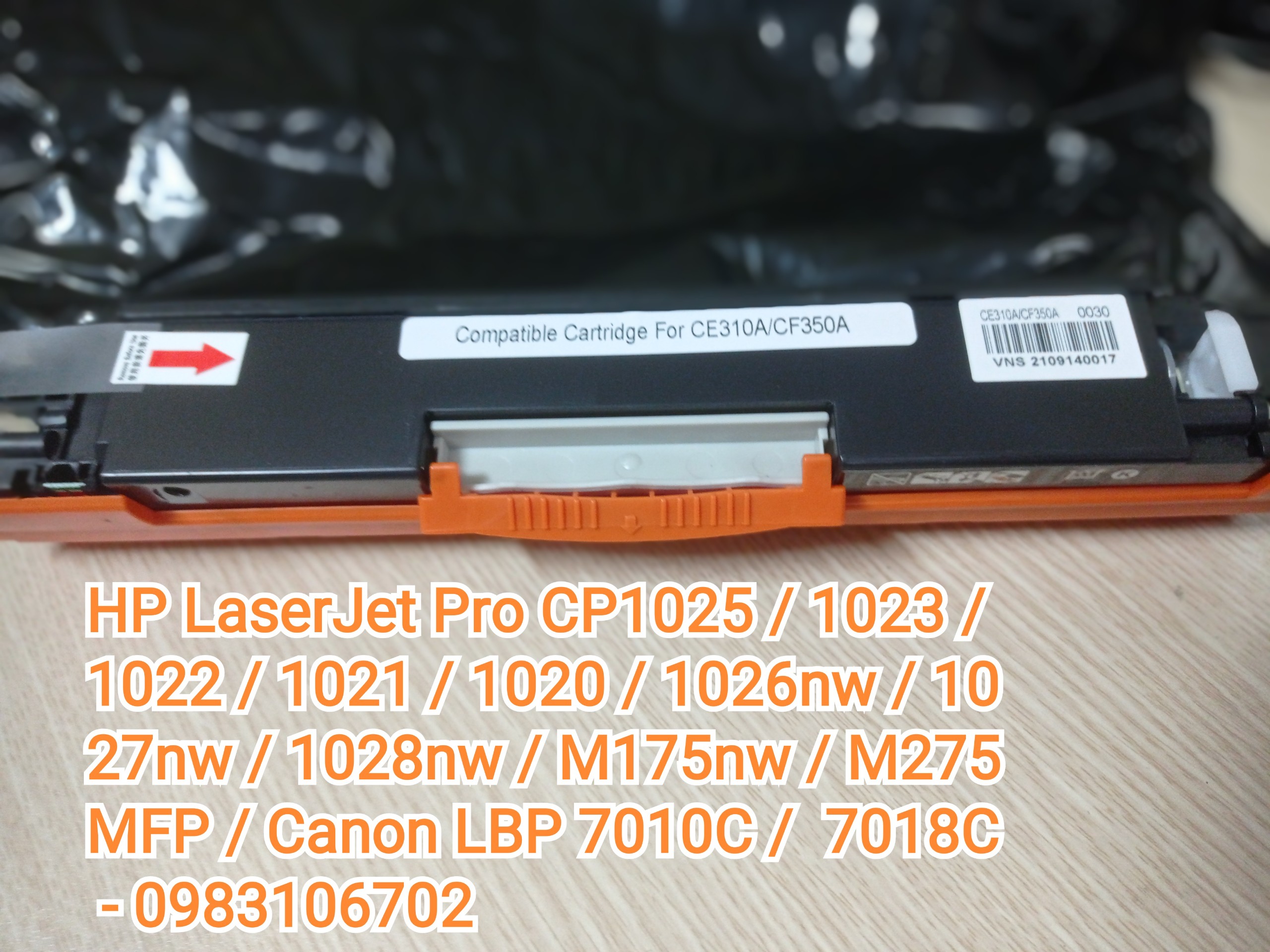 Hộp mực màu Đen CF350A CE310A cho máy in lazer màu HP LaserJet Pro CP1025 1026nw 1027nw 1028nw M175nw M275