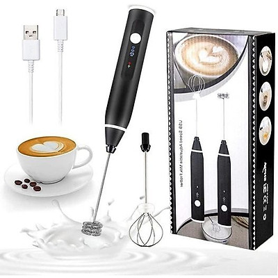 Máy đánh trứng, tạo bọt cà phê milk frother 3 tốc độ loại sạc điện. đtvm