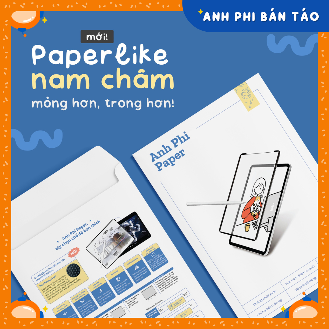 Anh phi paper like nam châm | dán màn hình paper like máy tính bảng cho cảm giác như viết trên giấy