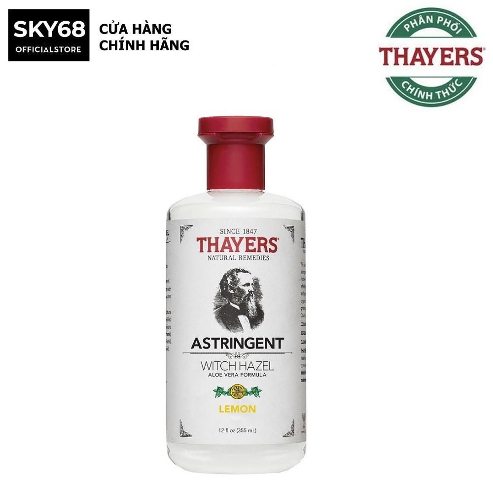 Nước hoa hồng Làm Sạch, Se Khít Lỗ Chân Lông không cồn Thayers Alcohol Free Witch Hazel Lemon 355ml