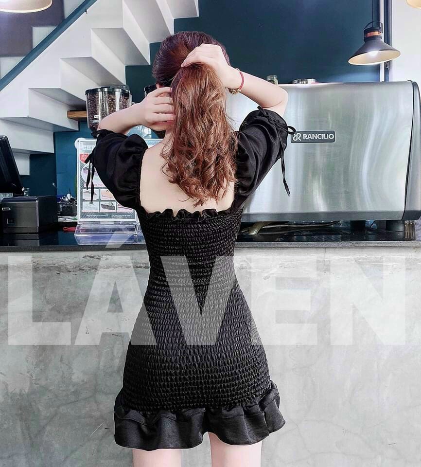 Đầm ôm body chất liệu đũi chạy moking siêu đẹp freesize dưới 55kg
