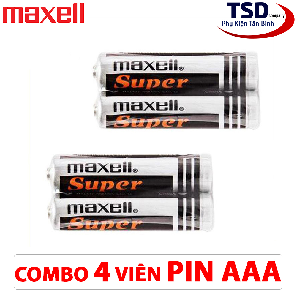 Combo 4 viên pin tiểu maxell aaa nguyên seal