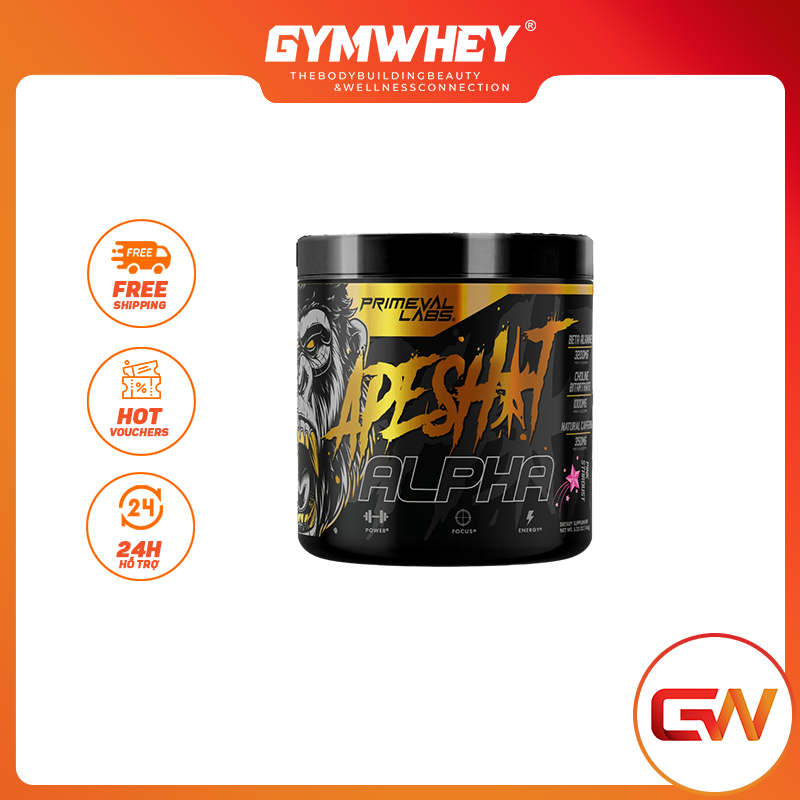 Primeval Labs Apeshit Alpha Pre Tăng Sức Mạnh, GiúpTỉnh Táo, Tăng Sức Bền (150 Gram)