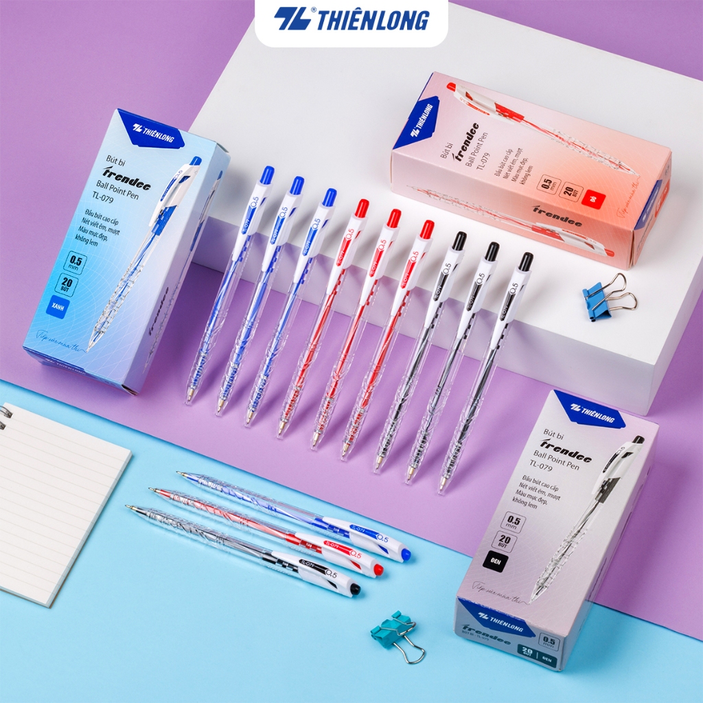 Combo 1 hộp bút Thiên Long TL 079 chính hãng 20 cây