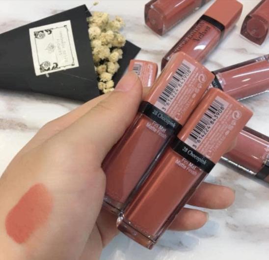 Son Bourjois Rouge Edition Velvet 28 (Chocopink) màu cam đào