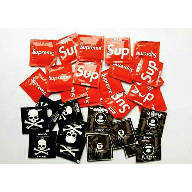 Combo 15 chiếc khăn ướt Supreme, bape, master mind