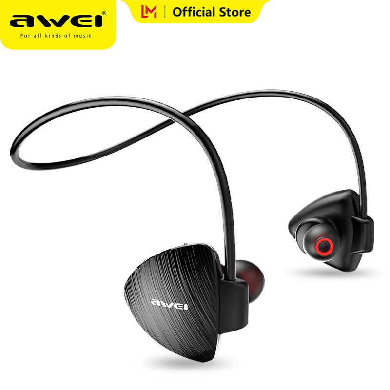 Awei A847BL Tai nghe bluetooth không dây đeo cổ Tai nghe bluetooth 5.3 treo cổ chống nước IPX4 đeo không rơi tai nghe thể thao âm nhạc HD âm thanh nổi tuyệt đẹp với Tai nghe micro cho tất cả các thiết bị di động Bluetooth