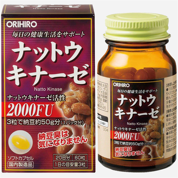 Viên uống Natto Kinase Nhật Bản - phòng chống đột quỵ, tai biến