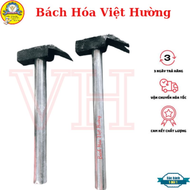 Búa nhổ đinh cán tuýp sắt hàn chắc chắn siêu bền, búa cán sắt loại 0,5 và 1kg - Bách Hóa Việt Hường