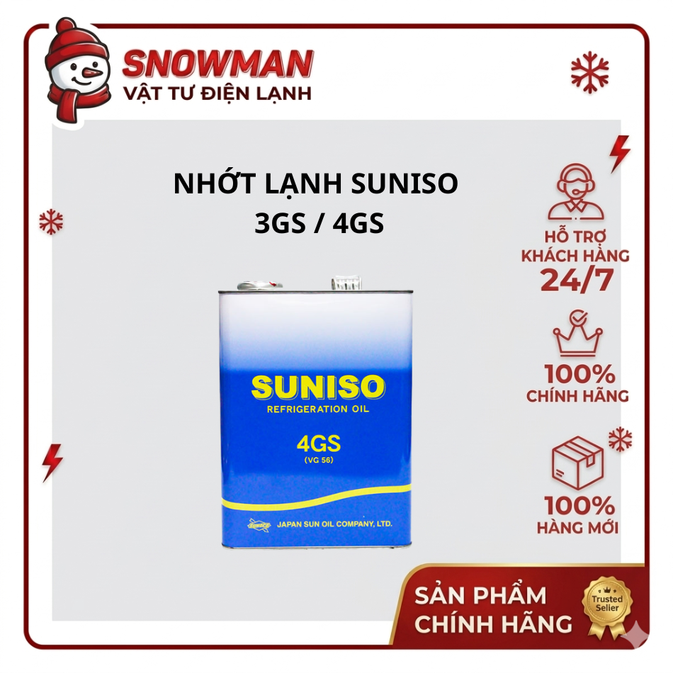 Nhớt Lạnh Suniso 3GS 4GS (VG32 VG56) – Dầu Máy Nén Lạnh Dùng Cho Máy Lạnh Tủ Lạnh Kho Lạnh
