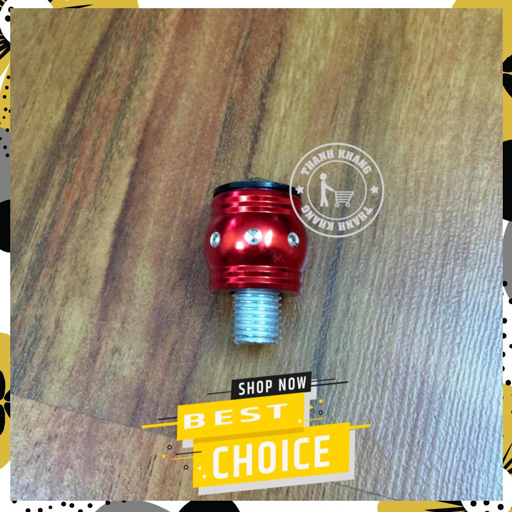 ốc bông che lỗ kính nhôm cnc màu cam răng ngược 10 ly dành cho các dòng xe yamaha Thanh Khang