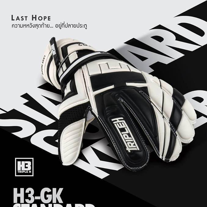[HCM]Găng tay thủ môn H3 STANDARD - nhập Thái Lan - Lòng bàn tay: Mút cao su Cổ tay: Thun co giãn Dây dán Quấn 1 vòng Mặt cắt ngón tay: Flat Palm Cut Xương ngón tay: Có xương tháo rời được