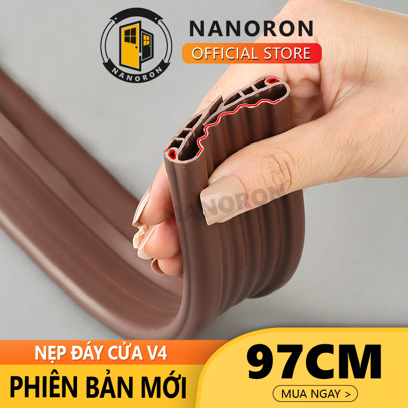 Nẹp xốp ZICZAC thế hệ mới chặn gió khe cửa xốp đáy cửa, Nẹp cao su chặn côn trùng gây hại, ron chống tiếng ồn, giảm thoát hơi điều hòa phù hợp nhiều loại cửa V4 NANORON