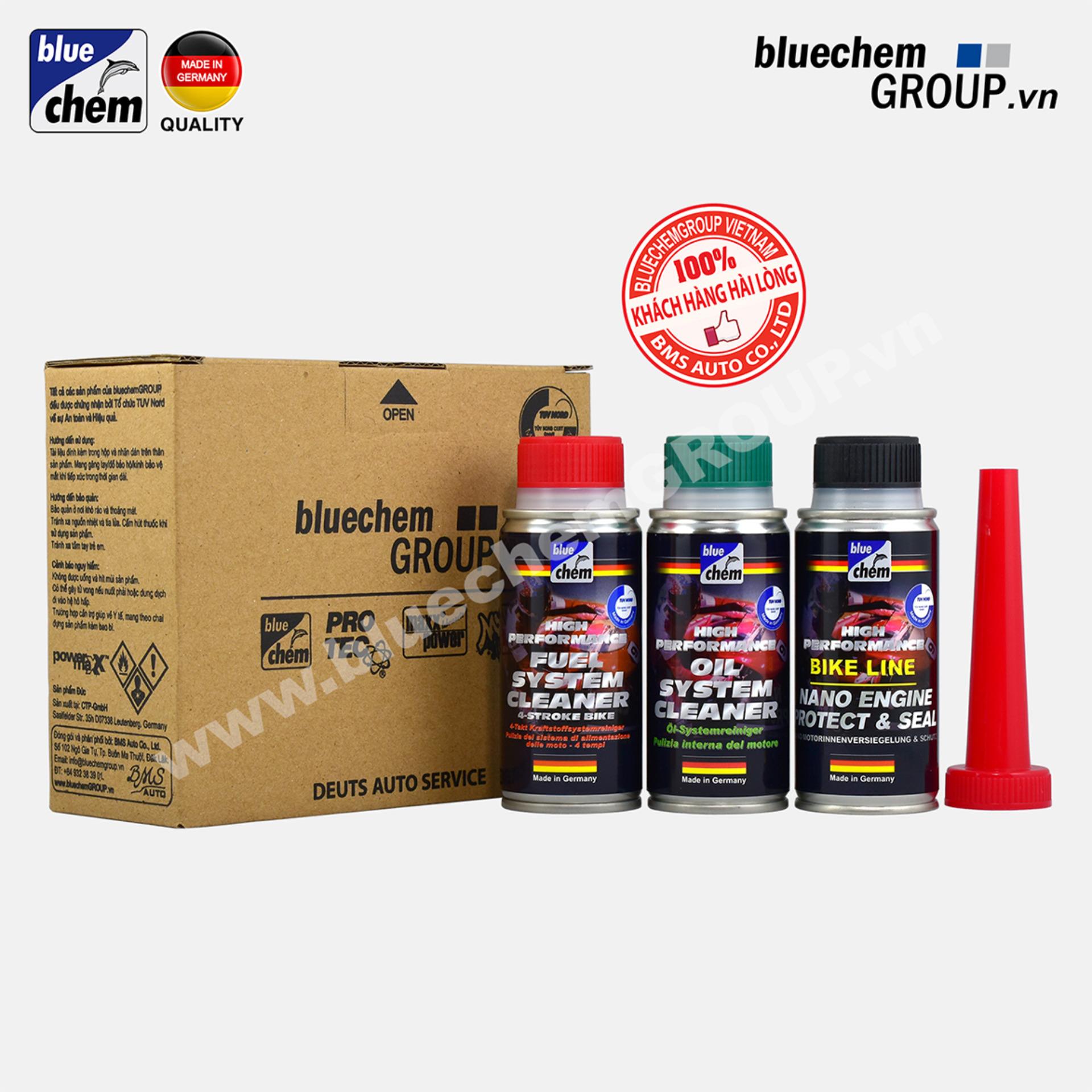 Bộ sản phẩm Làm sạch và Bảo vệ Động cơ Xăng Bluechem 50ml