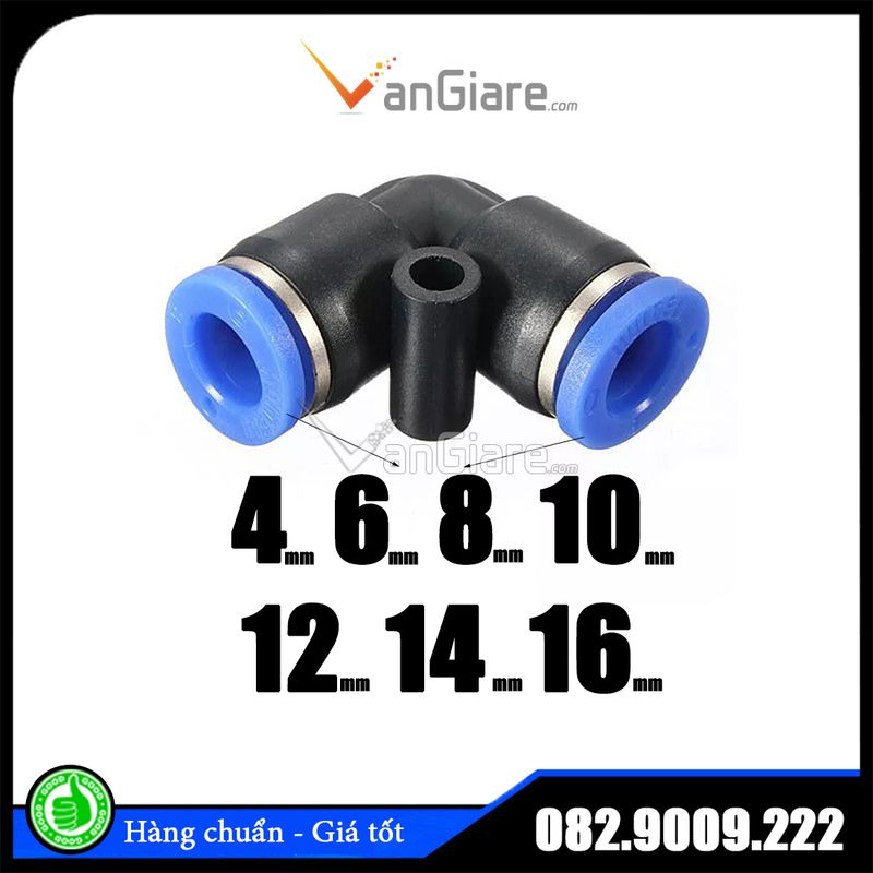 Co nối nhanh góc L 90 ống nước, ống phun sương - PV xanh