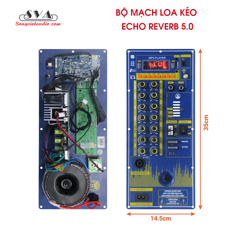 MẠCH LOA KÉO DSP REVERB dsp20 CHUYÊN ĐÔI 40, ĐƠN 50 CỰC HAY - 14,5X35CM - MẪU ĐỨNG