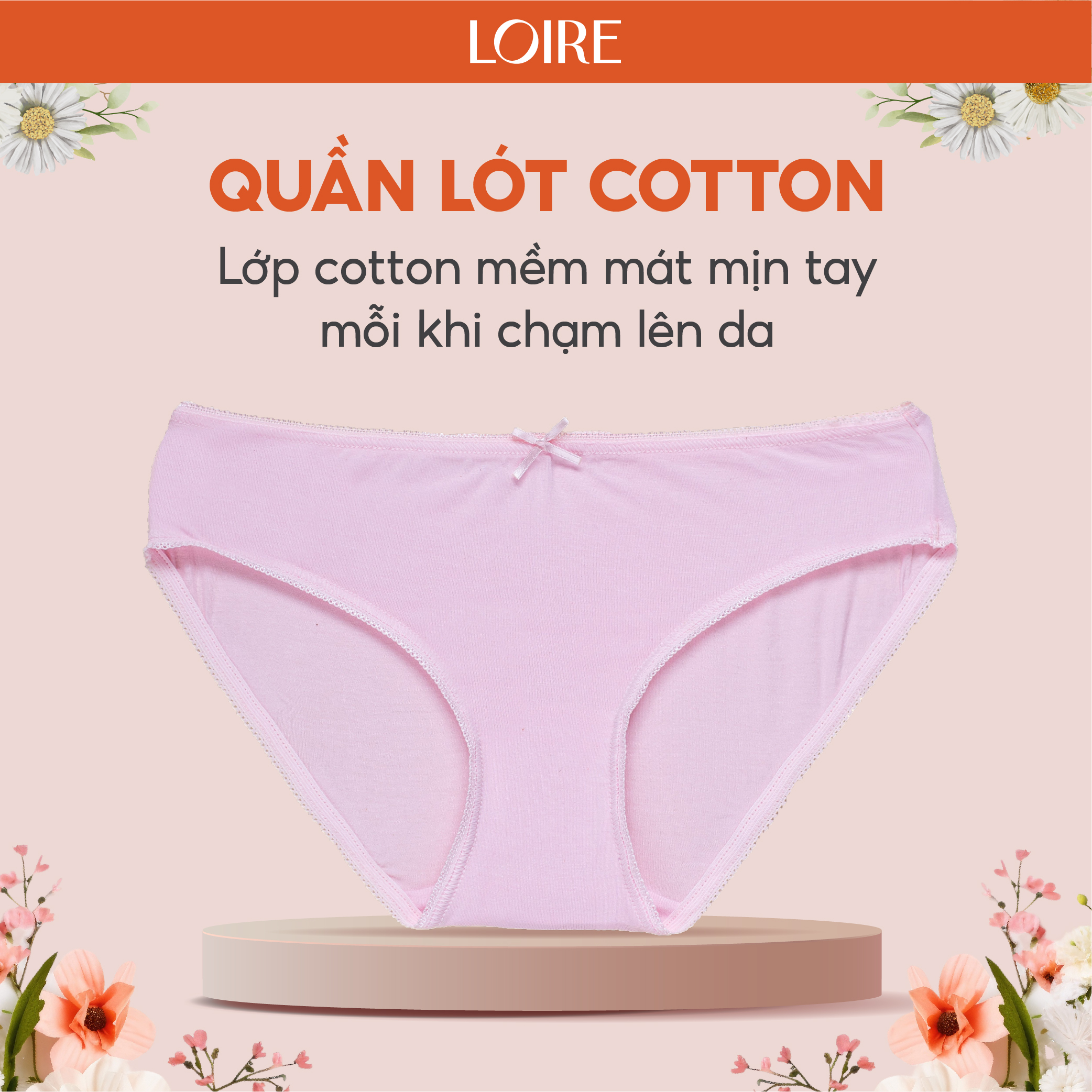 Quần Lót Cotton Mềm Mịn Basic Loirechic QLBK14