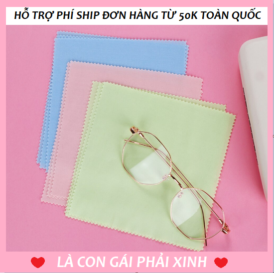 [HCM]Set 10 Khăn Lau Kính Đa Năng Chuyên Dụng - Lau Mắt Kính Cận Mặt Kính Điện Thoại