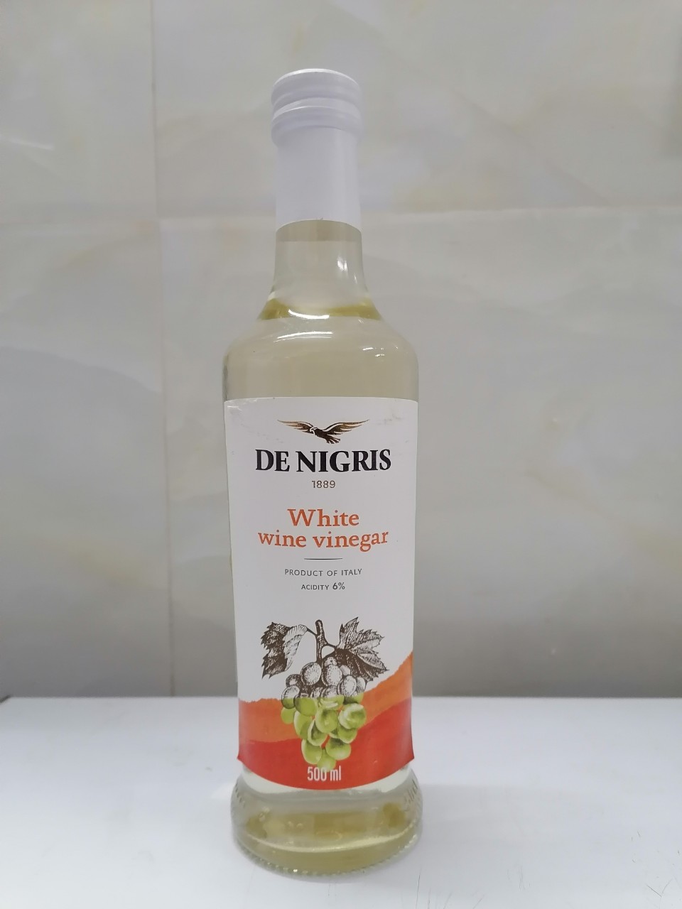 500ml GIẤM RƯỢU VANG TRẮNG Italia DE NIGRIS White Vinegar cff-hk