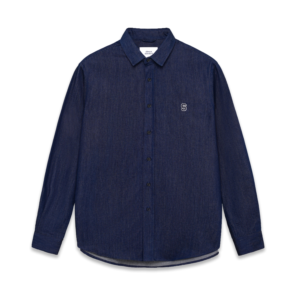 Áo sơ mi silence standard eco denim thêu logo s