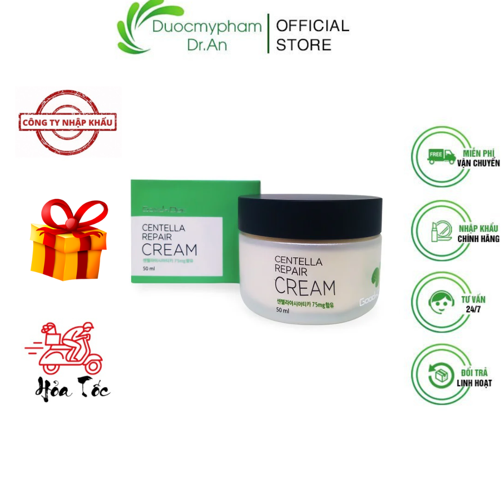 Imports-cream pennywort goodndoc Centella Repair Cream moisturizing repair reduction intensive lightening brightening anti aging skin-duocmyphamdran - 2