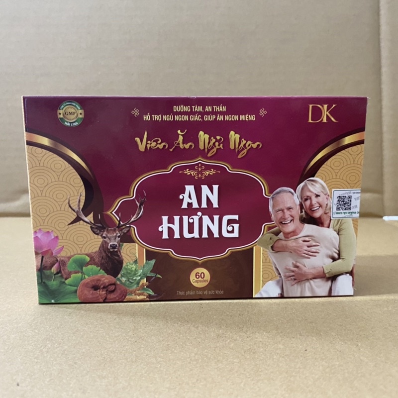 Viên ăn ngủ ngon An Hưng - Chứa Đông trùng hạ thảo hỗ trợ ăn ngon ngủ ngon Dưỡng tâm an thần cho người mất ngủ
